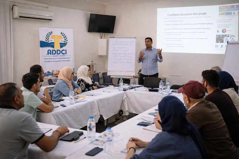 Training session in a meeting room